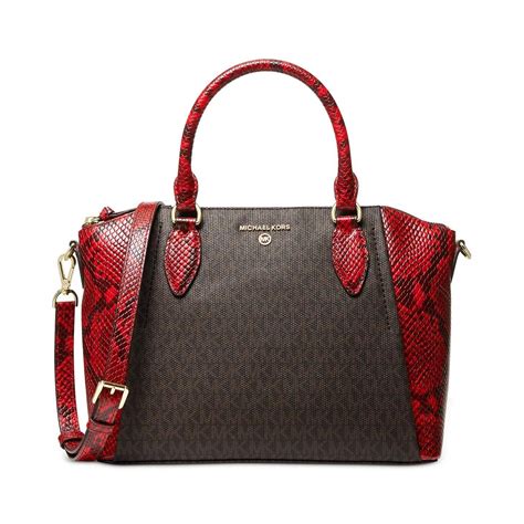 michael kors purse black python|michael kors sienna satchel.